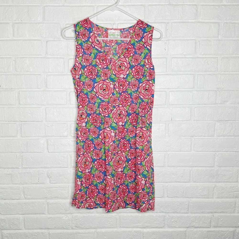 Lolly Wolly Doodle Floral Pink Rose Mini Dress size XS